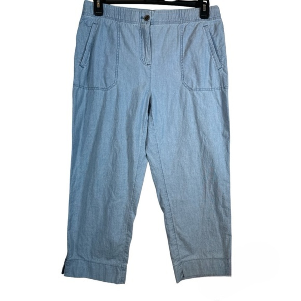 Women's Chico's Light Blue Light Weight Pant Size 1.5 (8-10) EUC #6814